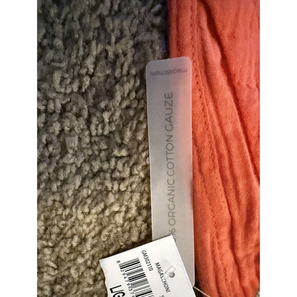 Magaschoni Cotton Gauze Pants Women’s Size Large Wide Leg Orange NWT - Picture 6 of 12